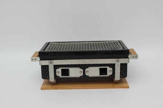 सिरेमिक लकड़ी के कोयला BBQ ग्रिल Hibachi ग्रिल रंग में आयताकार