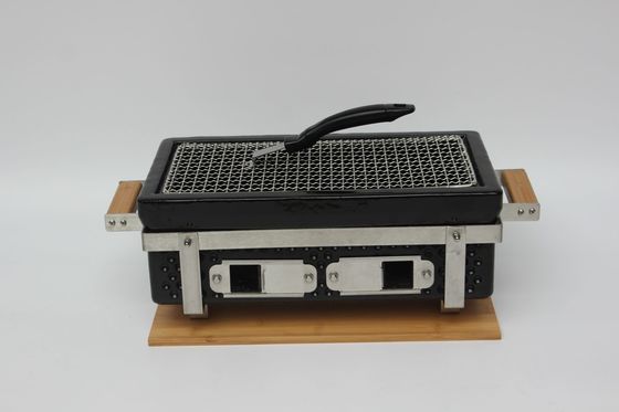 सिरेमिक लकड़ी के कोयला BBQ ग्रिल Hibachi ग्रिल रंग में आयताकार